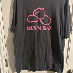 Gray Women's Short Sleeve Tee with Pink Graphic